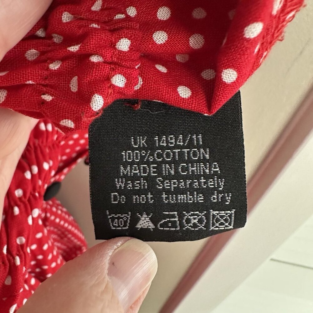 SOLD red XL pinup 50s rockabilly pinup polka dot retro